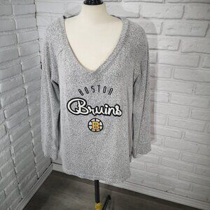 CCM Official Vintage Apparel Ladies Size 2XL Grey & Black V-neck Sweater